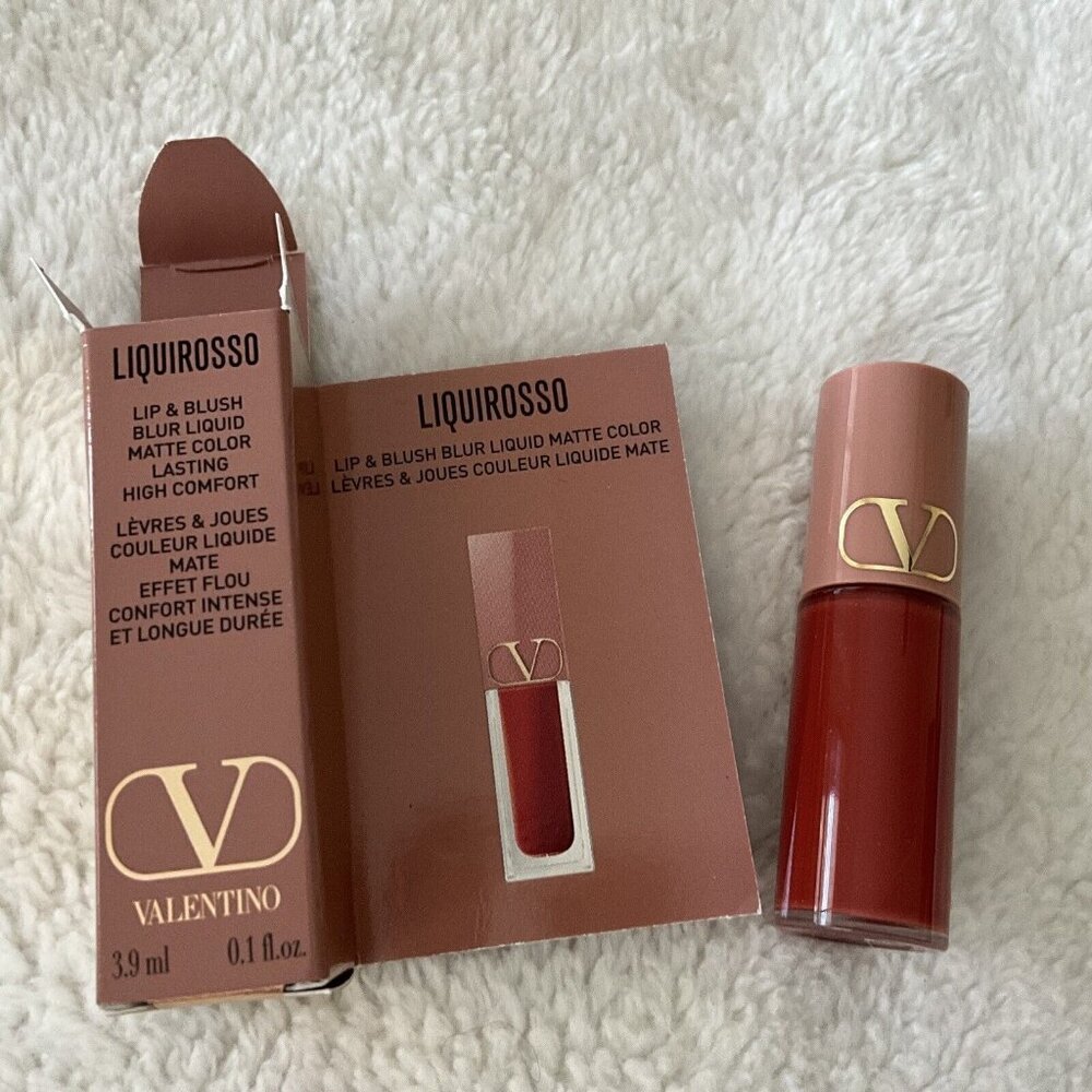 Valentino Beauty Liquirosso 2 in 1 Soft Matt Lip & Blush 3.9ml #111A New .1 Oz